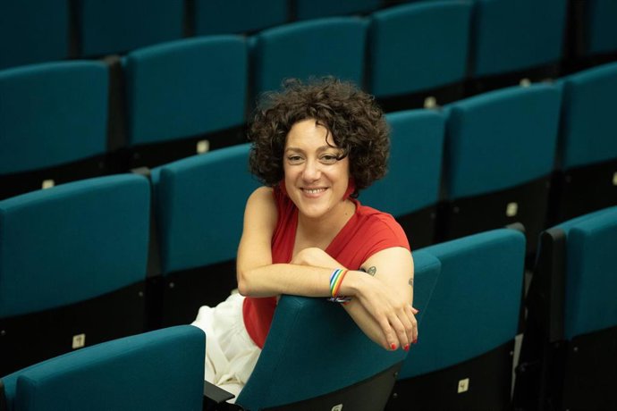 La cabeza de lista de Sumar-En Comú Podem al Congreso por Barcelona, Aina Vidal, en una entrevista de Europa Press