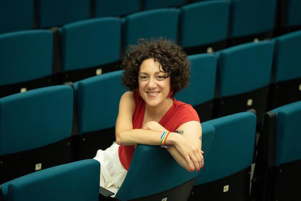 La cabeza de lista de Sumar-En Comú Podem al Congreso por Barcelona, Aina Vidal, en una entrevista de Europa Press