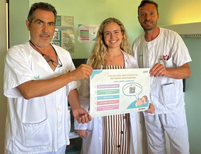 José Luis Peña, neuropediatra del Infantil, Patricia Gracia, técnico de Gestión de Proyectos en el IIS Aragón , y Miguel García, supervisor de Maternidad, han trabajado en este proyecto.