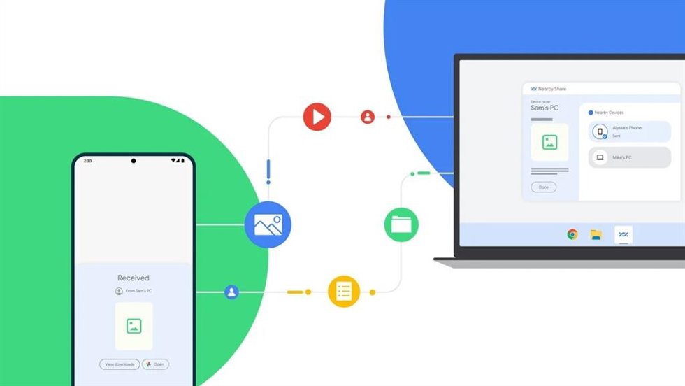 Google lanza a nivel global la 'app' Nearby Share para ordenadores con Windows.