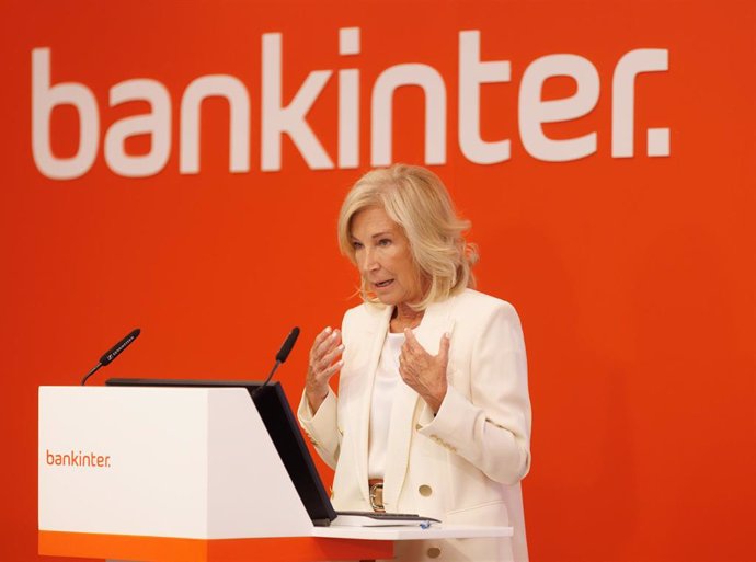 La consejera delegada de Bankinter, María Dolores Dancausa, durante la presentación de los resultados del primer semestre de 2023 de Bankinter, a 20 de julio de 2023, en Madrid (España). 