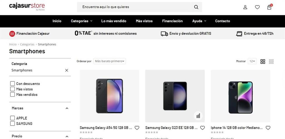 Algunos de los productos que se pueden encontrar en 'cajasurstore'.