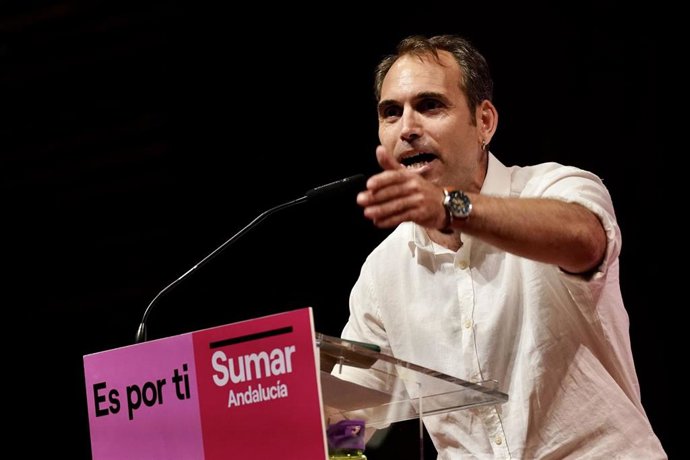 El candidatos de Sumar por Málaga al Congreso Toni Valero , en una imagen de archivo 