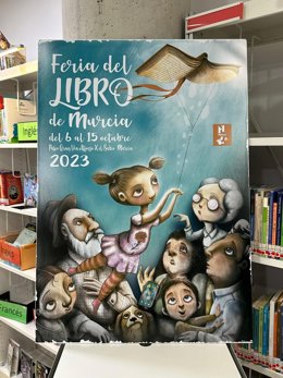 El artista Juan Diego Ingelmo Benavente ilustra el cartel anunciador de la Feria del Libro de Murcia de este año