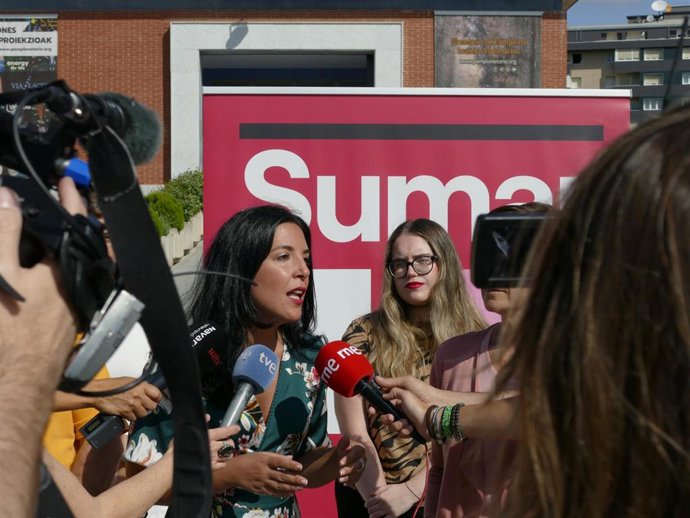 La candidata navarra de Sumar al Congreso, Idoia Villanueva.