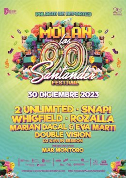 Cartel de la propuesta festiva 'Molan los 90'