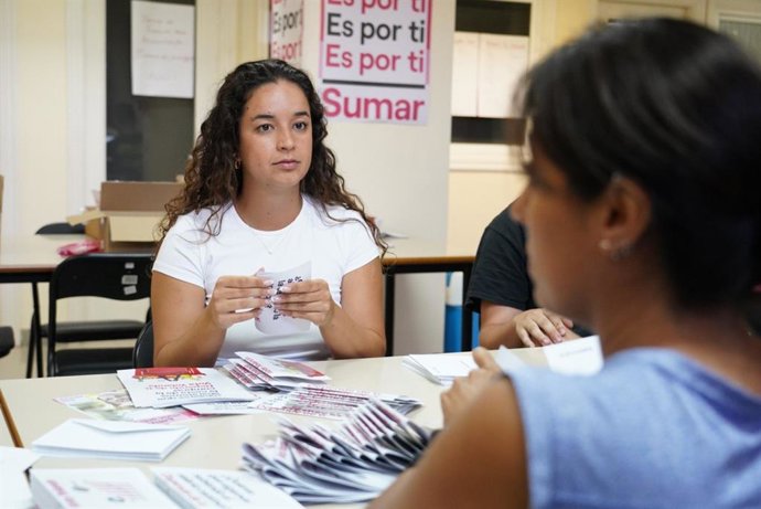 La candidata n 2 de Sumar al Congreso de los Diputados por Santa Cruz de Tenerife, Carmen Pestano