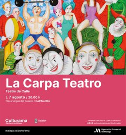 Culturama de la Diputación lleva este verano el teatro a las calles de diversos municipio