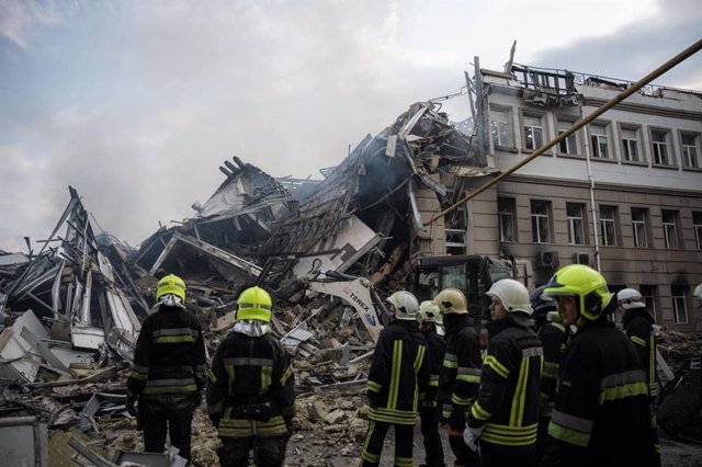 July 20, 2023, Odesa, Odesa Oblast, Ukraine: These photos show the consequences of Russian shelling in Odesa overnight on Thursday 20 July 2023..Serhiy Kruk, the Head of the State Emergency Service of Ukraine, said: ''A four-story building was partially d