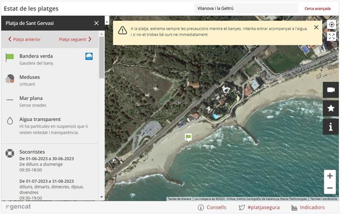 La platja de Vilanova i la Geltrú