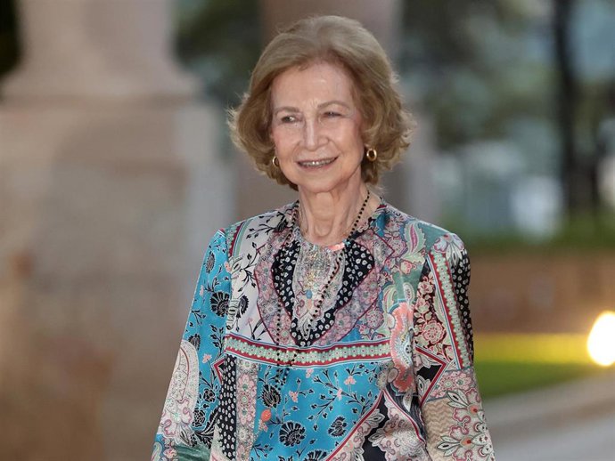 Archivo - La Reina Sofía durante una recepción ofrecida a las autoridades de las Illes Baleares y a una representación de la sociedad balear, en el Palacio de Marivent, a 4 de agosto de 2022, en Palma de Mallorca, Mallorca, Islas Baleares (España)