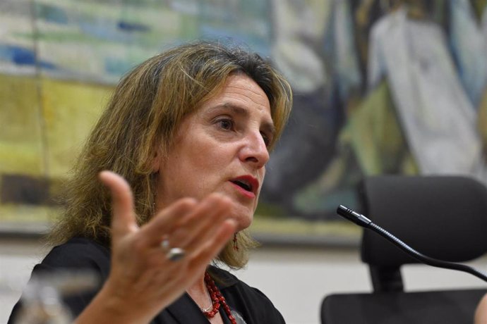 La vicepresidenta y ministra para la Transición Ecológica y el reto Demográfico, Teresa Ribera, participa en las 'Entrevistas por el Mar Menor'