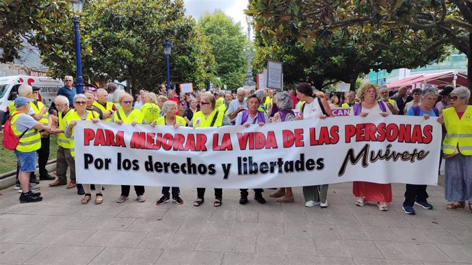 La manifestación en Santander.