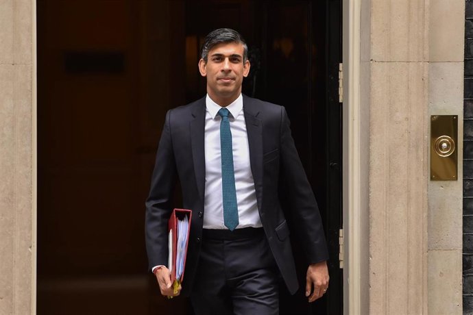El primer ministro de Reino Unido, Rishi Sunak, en el número 10 de Downing Street