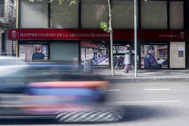 Fachada del Colegio de la Abogacía de Madrid (ICAM), a 5 de noviembre de 2023