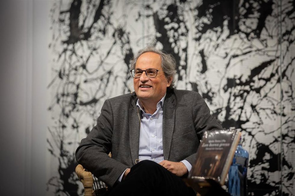 Archivo - El expresidente del Govern Quim Torra en la presentación de su libro 'Les hores greus. Dietari de Canonges'.