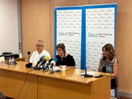 Rueda de prensa con la gerente del Hospital de Berga Antnia Baraldés y la gerente de la Regió Sanitria Catalunya Central Alba Oms