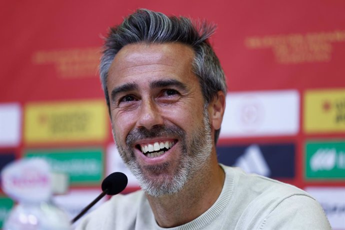 Jorge Vilda, head coach, attends his press conference to give the names of players for the World Women Cup at Ciudad del Futbol on June 30, 2023, in Las Rozas, Madrid, Spain.