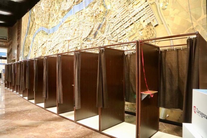 Cabinas para la jornada electoral