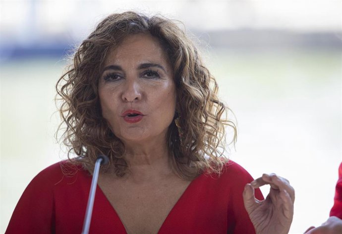 La vicesecretaria general del PSOE y cabeza de lista al Congreso por Sevilla, María Jesús Montero.