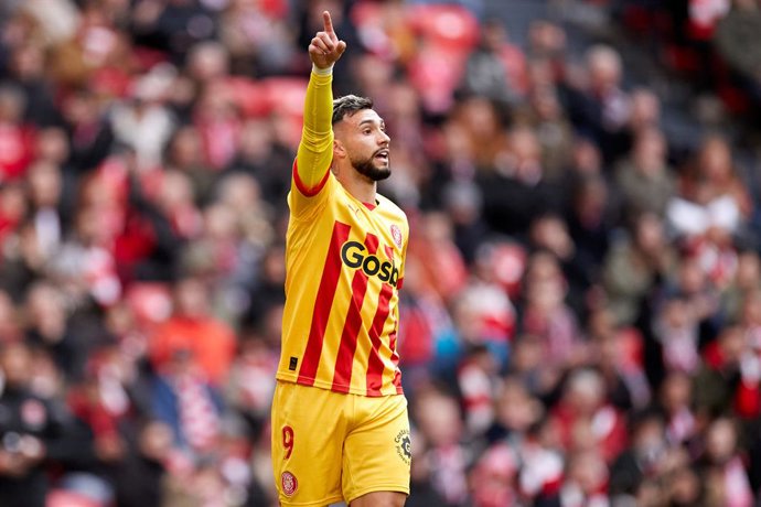 Archivo - Taty Castellanos of Girona FC reacts during the La Liga Santander match between Athletic Club and Girona FC at San Mames  on February 26, 2023, in Bilbao, Spain.