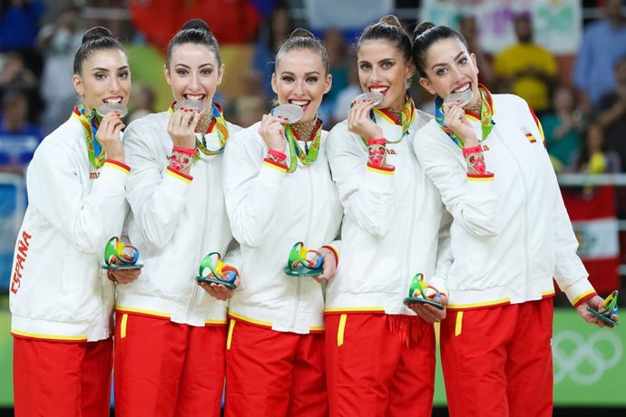 Archivo - Las medallistas de Rio 2016, embajadoras del Mundial de gimnasia rítmica de Valencia