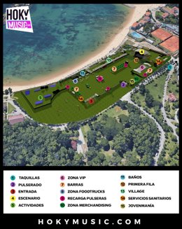 Plano del recinto de Hoky Music