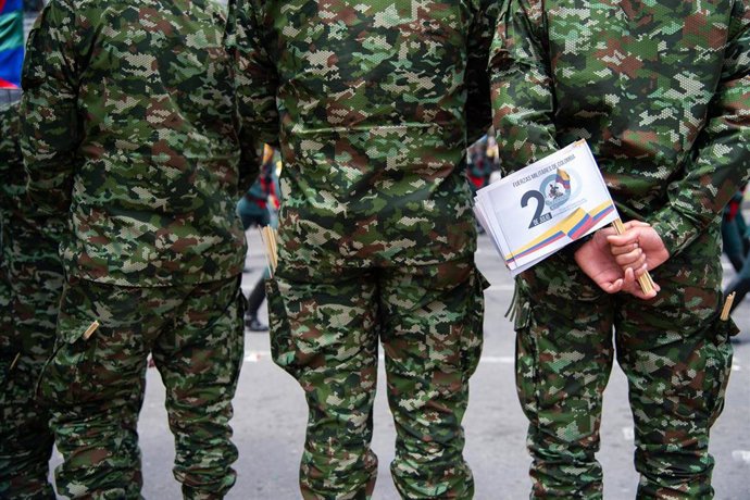 Foto de archivo de militares colombianos
