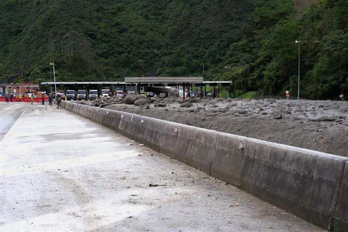 Estragos de las últimas avanlanchas ocurridas en Quetame, en el centro de Colombia.