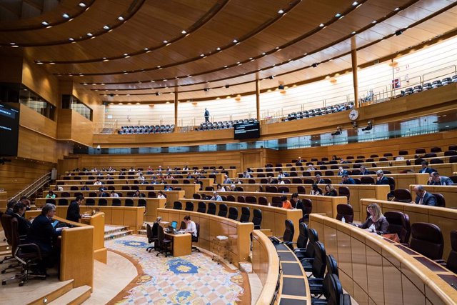 Archivo - Vista general de una sesión plenaria en el Senado, a 17 de mayo de 2023, en Madrid (España). El proyecto de Ley por el Derecho a la Vivienda se enfrenta a su aprobación definitiva en el pleno del Senado. La nueva norma entrará así en vigor en pl