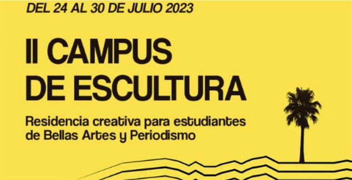 Cartel del II Campus de Escultura que tendrá lugar en la sede de la Fundación Curbelo Santana, en Lanzarote