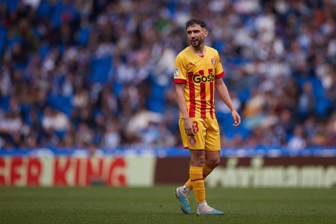 Archivo - Ivan Martin of Girona FC looks on during the La Liga Santander match between Real Sociedad and Girona FC at Reale Arena on May 13, 2023, in San Sebastian, Spain.