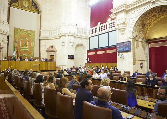 Sesión plenaria en el Parlamento andaluz. (Foto de archivo).
