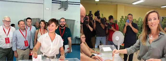 Isabel Rodríguez (PSOE) y Carmen Navarro (PP) ejercen su derecho a voto