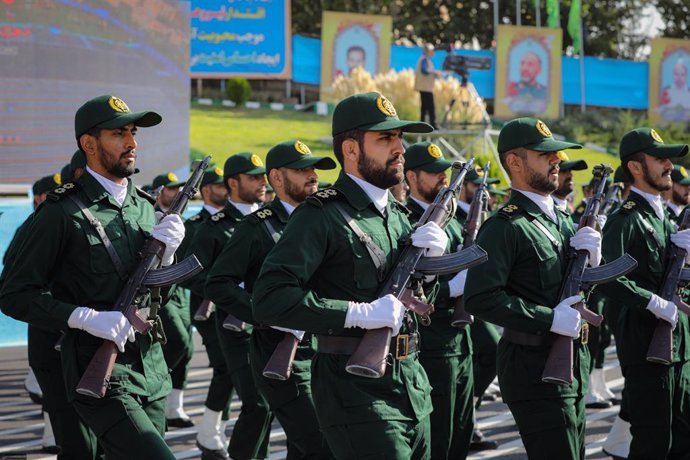 Archivo - October 3, 2022, Tehran, Tehran, Iran: A handout picture made available by the Iranian supreme leader office shows, a view of the police and military academy during a graduation ceremony with the presence of Iranian supreme leader Ayatollha ALI 