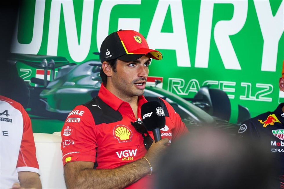 Carlos Sainz, durante una conferencia de prensa.