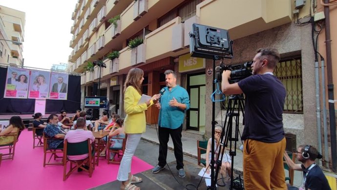 El portavoz de campaña de Sumar MÉS, Antoni Trobat, en una primera valoración de los resultados de las encuestas.