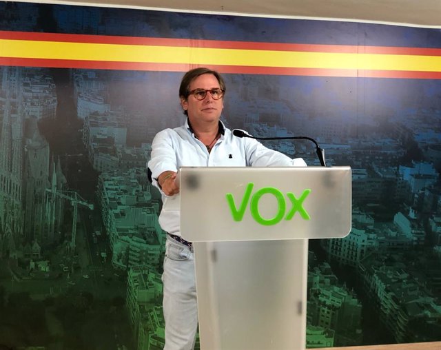 El president de Vox Barcelona i portaveu de la formació al Parlament, Joan Garriga