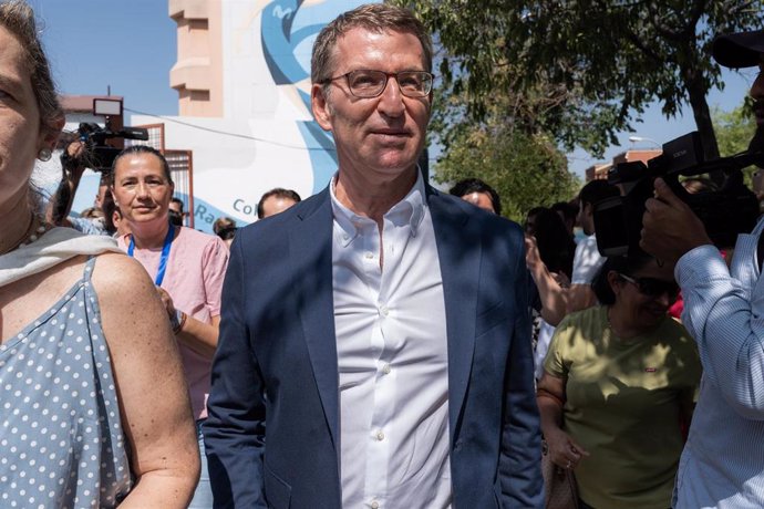 El candidato del PP a la Presidencia del Gobierno de España, Alberto Núñez Feijóo