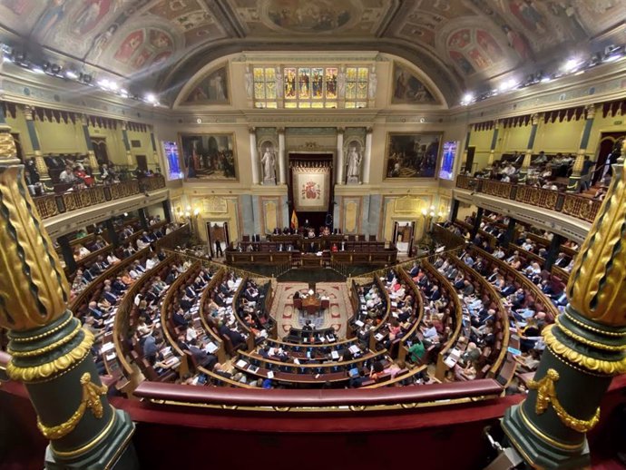 Archivo - Hemiciclo del Congreso de los Diputados durante la primera jornada de la 26 edición del Debate sobre el Estado de la Nación, en el Congreso de los Diputados, a 12 de julio de 2022, en Madrid (España). Tras siete años sin celebrarse ninguno, la