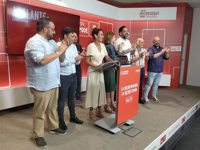 Celebración del PSN tras conocer los resultados electorales.