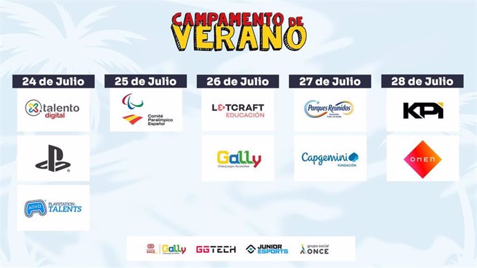 Fundación ONCE y Junior Esports organizan un campamento de verano accesible del 24 al 28 de julio en Madrid