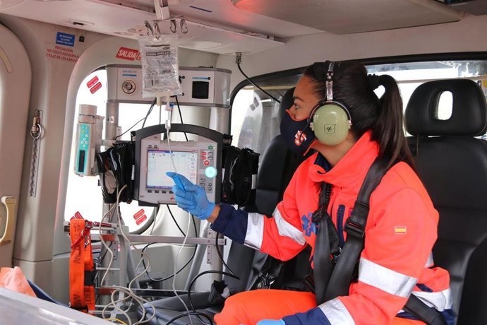 Helicóptero del 061.