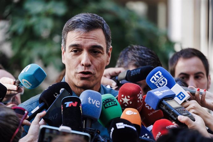 El presidente del Gobierno de España y candidato a la reelección por el PSOE, Pedro Sánchez