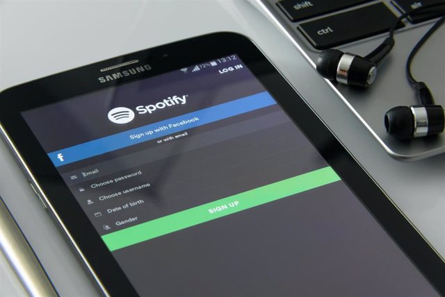 Interfaz de inicio de Spotify