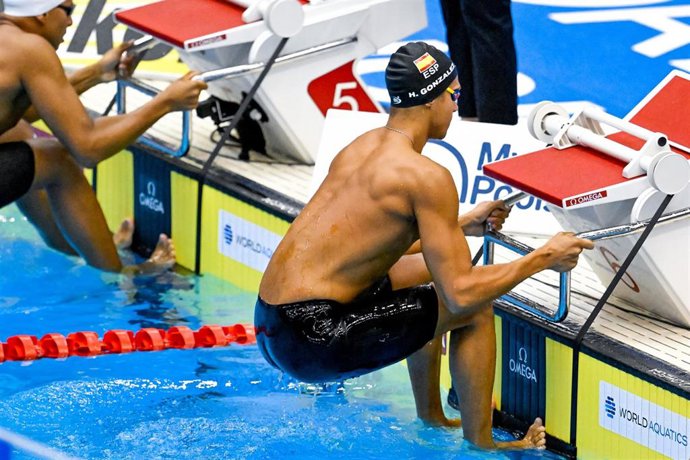 El nadador español Hugo González, undécimo en 'semis' de 100 metros espalda y fuera de la final del Mundial de Fukuoka 2023