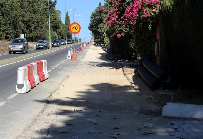 Zona donde se ha producido el incidente que ha obligado a cortar el suministro de gas en Espartinas, en Sevilla.