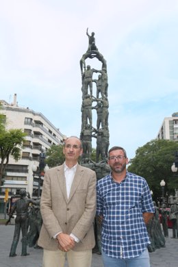 El director del complex industrial de Repsol a Tarragona, Javier Sancho, i el president de la CCCC, Rubén Gaón