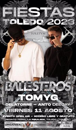 Cartel de la sesión de DJs que tendrá lugar en Toledo con motivo de las fiestas de la Virgen del Sagrario