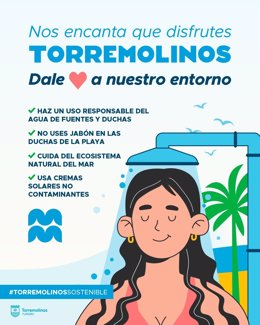 Cartel de la campaña del Ayuntamiento de para concienciar sobre turismo sostenible.